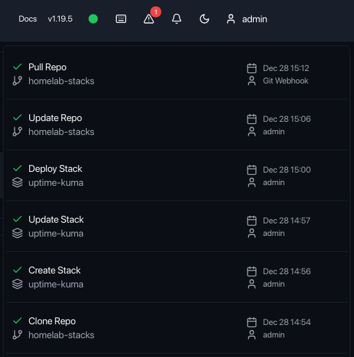 git webhook notification