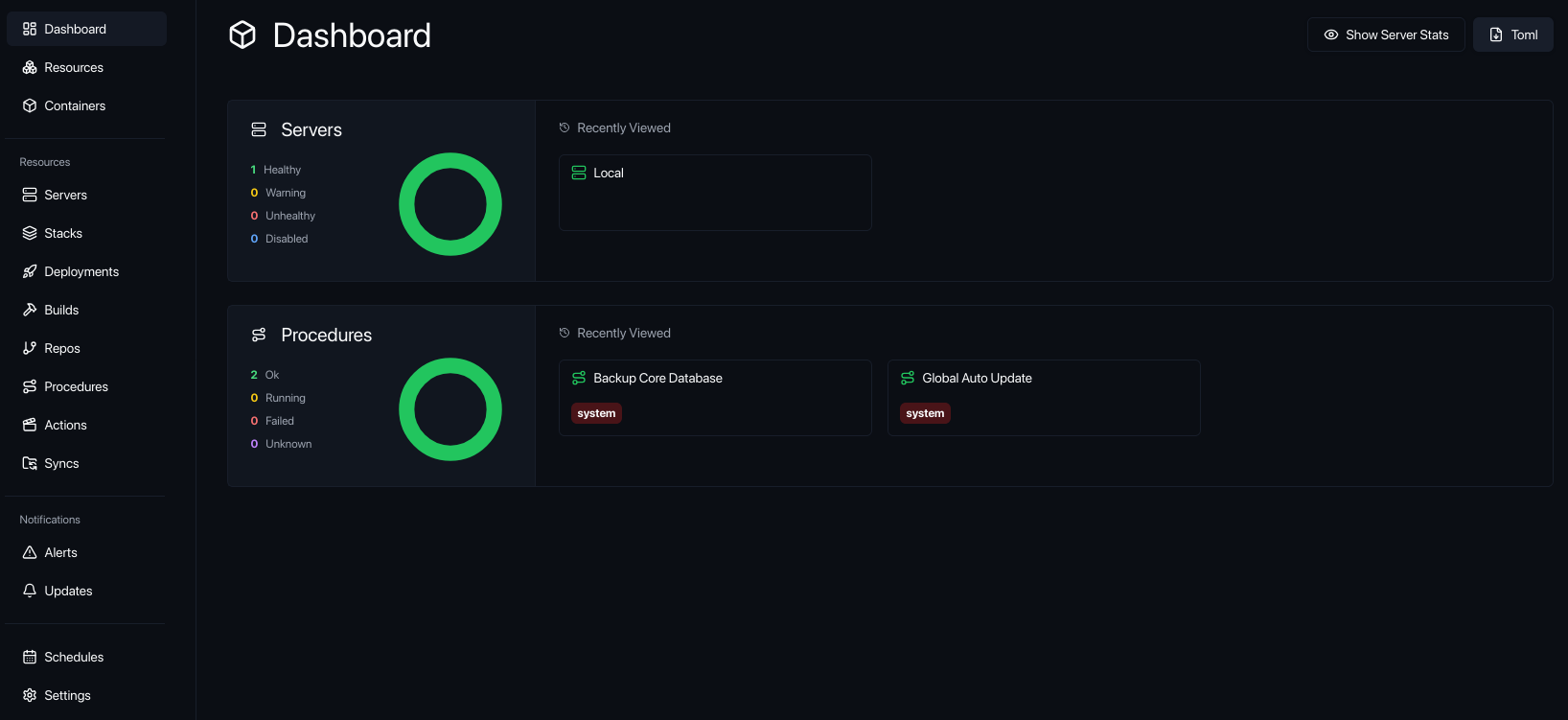 komodo dashboard